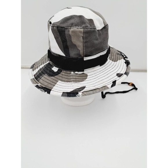 Dorfman & Pacific Co Distressed Gray Camo Bucket Hat w/ Holders Vents Med - Picture 4 of 8